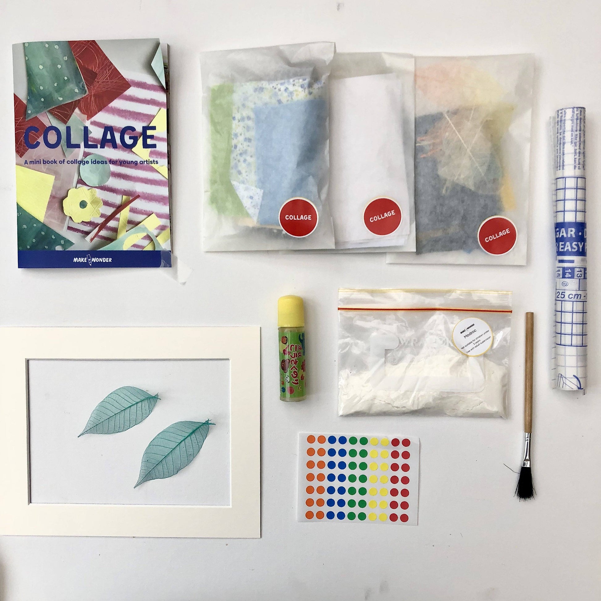 Collage Creative Kit and Yayoi Kusama Book Bundle Make and Wonder 
