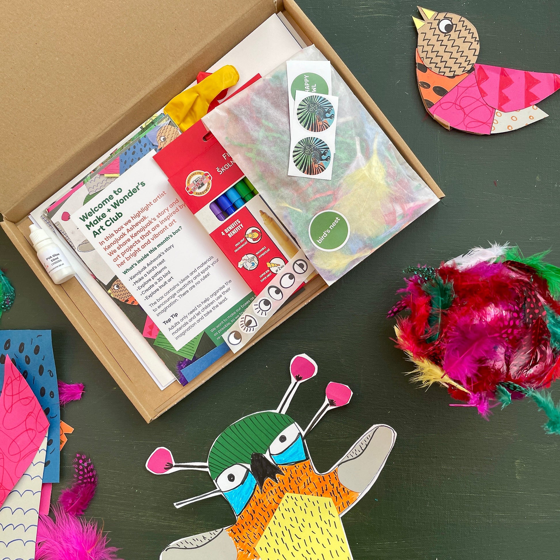 The Bright Bird Box art box Make and Wonder 